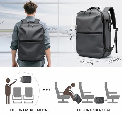 BANGE Travel Backpack with TSA lock version can hold 15.6 inch Laptop suitable Daily Commute and Overnight Flight Approved Anti-theft Bag - color: Grey