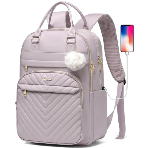 Laptop Backpack for Women School: 15.6 Inch Teens Girls College Bookbag Casual Daypack for Middle High School Student Waterproof Travel Backpacks for Teacher Nurse Business Work Bag Purple - color: 2-purple, size: 15.6 Inch
