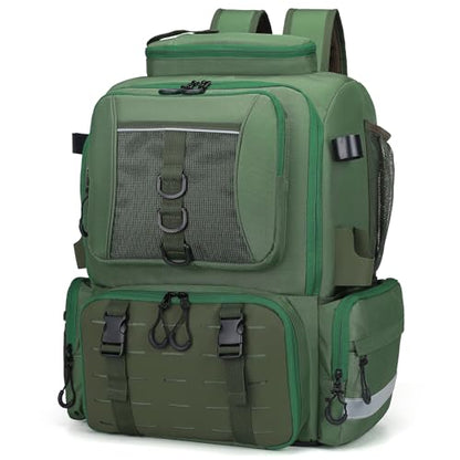 WANOON Fishing Tackle Storage Bags - color: Army Green, size: 45L-Without Tackle Boxes
