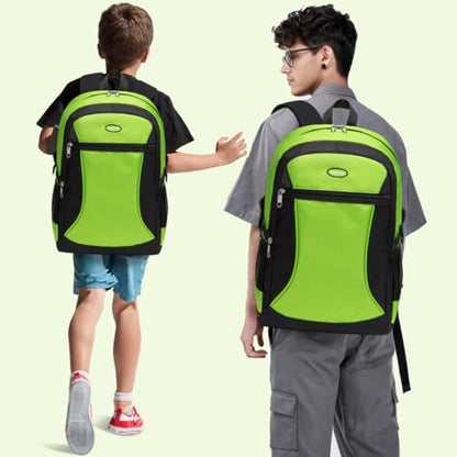 Boys School Backpack for Kids Teen Elementary Middle High Grade School Senior Year Youth Teenage Girls Child Bookbag Big Boy Tween College Student Schoolbag with Laptop 18" - color: Green