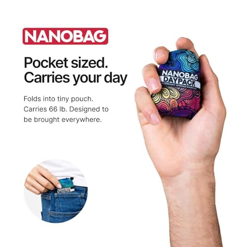 Nanobag Daypack - Ultralight 16L Foldable Travel & Hiking Backpack, Reusable, Packable, Collapsible Bag for Men & Women (Gray) - color: Gray
