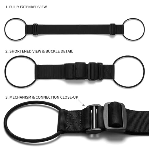 2-Pack Elastic Luggage Straps, Adjustable Bungee Belt for Suitcases, Connect Two Bags for Travel Airport Carry-On