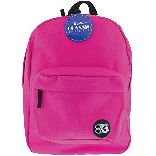 BAZIC 1056 Classic Backpack, Fuchsia, 17" - color: Fuchsia, size: 17"