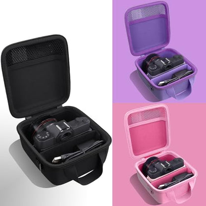 Camera Case for VJIANGER/VETEK/NIKICAM/Yatao 4K Vlogging Camera,Carrying Case Holder for 4K Vlogging Camera and Accessories(Black Case) - color: Black Case