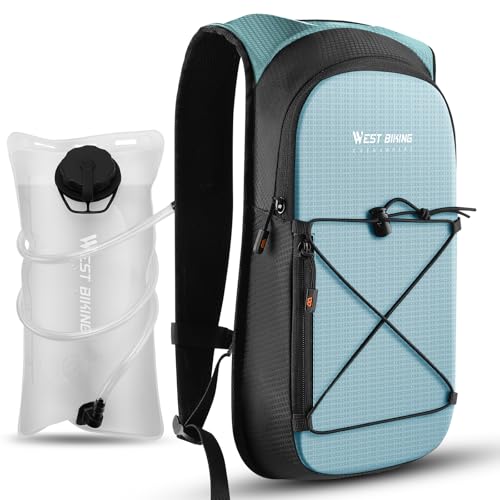 Hydration Backpack with 2L TPU Water Bladder, Lightweight Hiking Water Backpack, Running Hydration Pack for Cycling Climbing Camping Rave, Hydropack for Men Women - color: Blue