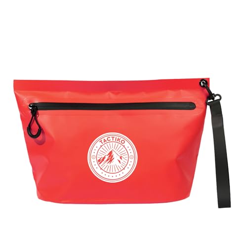 Tactiko 3L Heavy-Duty Zipper Pouch – Splash-Resistant Gear Organizer - color: Red