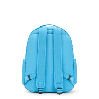 Kipling Women's Seoul 15" Laptop Backpack, Durable, Roomy with Padded Shoulder Straps, Built-In Protective Sleeve - color: Powder Blue, size: 12.75''L x 17.25''H x 8''D