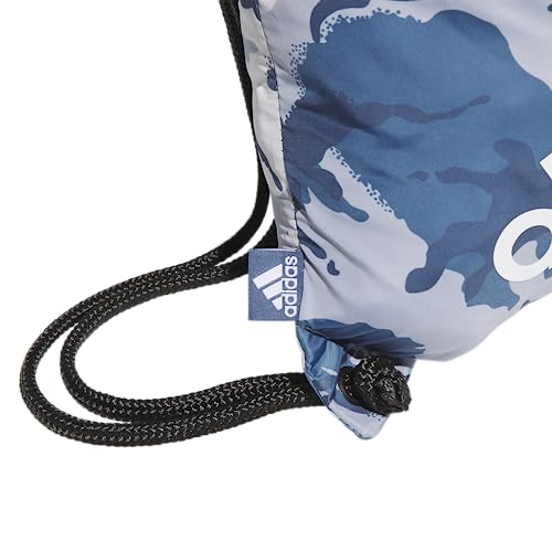 adidas Ready Sackpack – Drawstring Backpack Lightweight Small Gym Bag - color: Woodland Essential Camo Preloved Ink/White/Black/1.0