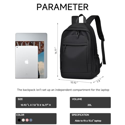 GAEKEAO Classical Basic Travel Backpack for Women Men,Casual Lightweight Bookbag Cute Daypack for College Work Everyday Black - color: B01 Black