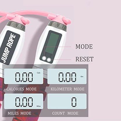Workout Jump Rope with Counting,9.85ft Adjustable Skipping Rope with Calorie Counter,Tangle-Free Rapid Speed Exercise Jumping Rope for Women, Men, Kids for Fitness, Workout, Gym