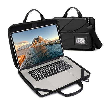 Laptop Case Hard Shell Laptop Bag for Men Women with Shoulder Strap - color: Black, size: 13-14 inch laptop case