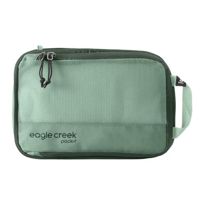 Eagle Creek Pack-It Reveal Compression Cube - Compression Packing Cubes for Optimizing Luggage Space - Convenient Top Handle - Self Repairing Zippers - Small - Willow Green - color: Willow Green, size: 7" x 1" 10"