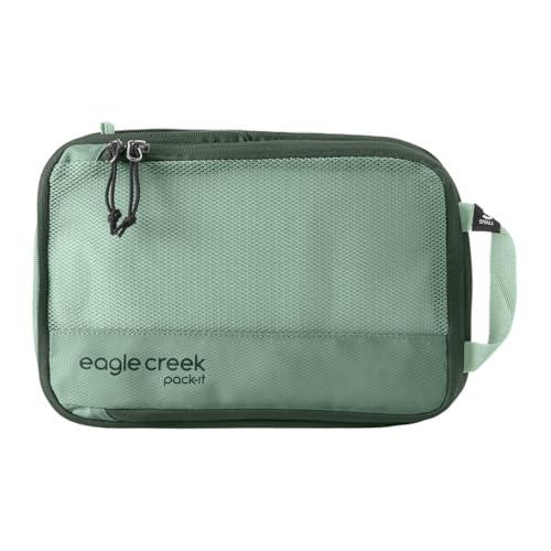 Eagle Creek Pack-It Reveal Compression Cube - Compression Packing Cubes for Optimizing Luggage Space - Convenient Top Handle - Self Repairing Zippers - Small - Willow Green - color: Willow Green, size: 7" x 1" 10"