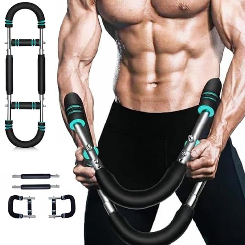 Twister Arm Trainer for Men - 40-100 LBS Adjustable Chest Workout Equipment with 3 Resistance Levels, Portable Detachable Home Gym Strength Trainer for Upper Body Muscle Building, Exercise Equipment