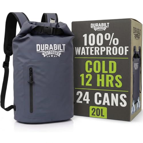 Backpack Cooler Insulated Waterproof – 24 Cans, Leak Proof Heavy Duty Soft Sided Cooler Backpack, Dry Bag Roll Top Sack, 14 Cans + Ice, Gear Dry for Hiking, Beach, Camping, Fishing & Kayaking