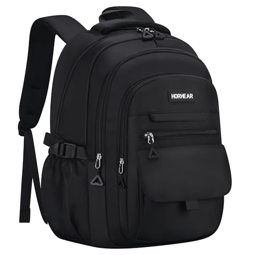 School backpack for Girls, Aesthetic Backpack for Women Cute Bookbag Preppy College (Black) - color: Black