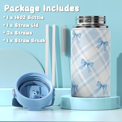 ACESAK 5PCS Backpack for Girls with Bento Box & 14oz Insulated Water Bottle - Cute School Girls Backpacks for Elementary Preschool Middle with Lunch Bag & Pencial Case, Back To School Gift (Blue) - color: Blue