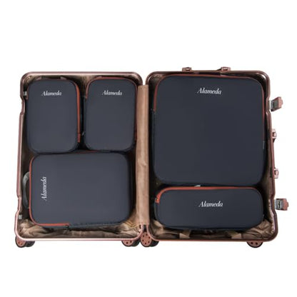 6 Set Compression Packing Cube for Travel with Laundry Bag, Lightweight Travel Organizers for Carryon Luggage Backpacks Suitcases, Grey - color: Grey