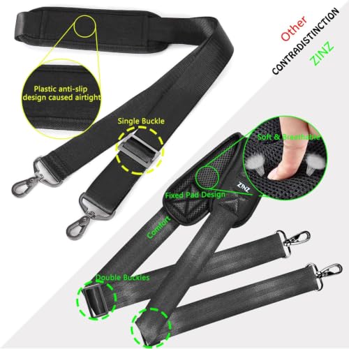 ZINZ Shoulder Strap 58" with Thick Fixed Pad - color: Black