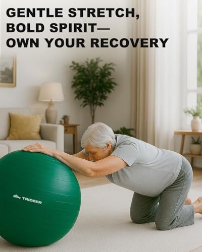 Trideer Exercise Ball for Physical Therapy, Core Strength, Stability & Balance Training, Swiss Ball for Yoga, Fitness & Rehabilitation - size: Standard Support-Small (15-18 inches/38-45 cm)