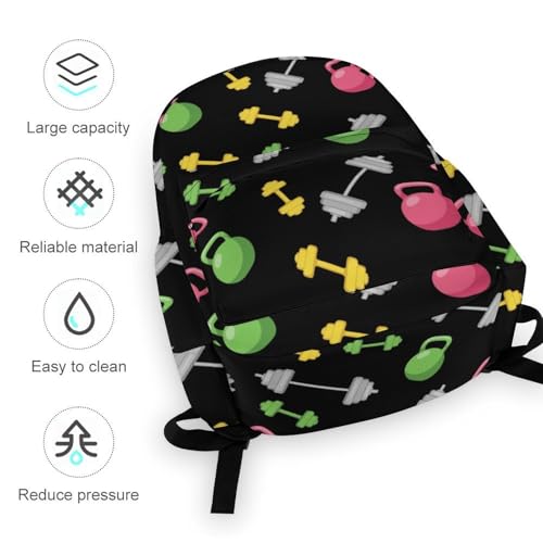 Laptop Backpack for Men Women Fitness Equipment Black Travel Work Backpack with Compartment Large Capacity Daypack