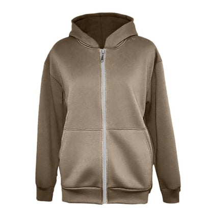 Backpack Hoodie for Men Women Zipper Cardigan Creative Hoodies Lightweight Travel Hooded Sweatshirts with Backpack - color: Khaki, size: Small