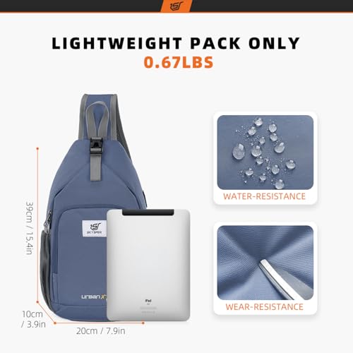 SKYSPER Sling Bag RFID Crossbody Sling Backpack Cross Body Shoulder Bag Travel Hiking Daypack for Women Men(Periwinkle) - color: Periwinkle