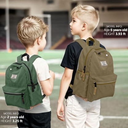 atgark Toddler Backpack for Boys 2-5: Preschool Kindergarten Backpack - 13" Daycare Backpack Fit A4 Folder - color: Peanut, style: Ages 2-5 (13" H Fit A4 Folder)