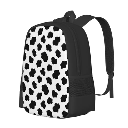 Lightweight Polyester Daypack Cow Print, Anti Theft Large Capacity Travel Hiking Backpack Unisex Carry On Bag for Outdoor Commute Business Use - color: Design (571)
