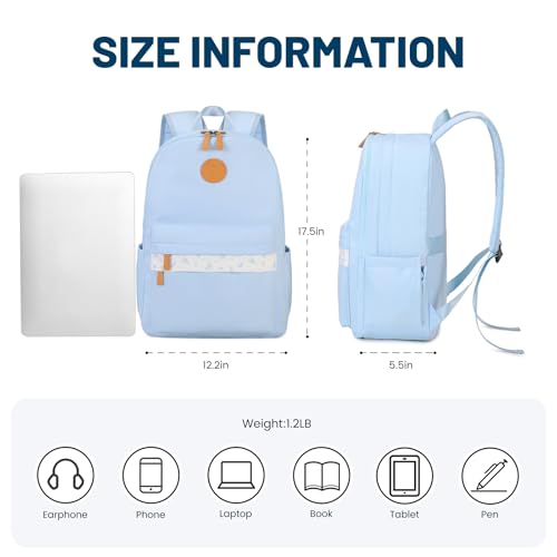 mygreen Waterproof School Backpack for Teen Girls & Boys, Lightweight 15.6 Inch Laptop Bag, Trendy 2024 Ergonomic Bookbag for High School, College, and Travel Black - color: Black, Flower, 15.6 Inch Laptop