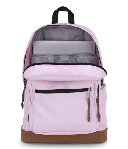 JanSport Right Pack Backpack - Durable Daypack with Padded 15" Laptop Sleeve, Spacious Main Compartment & Integrated Water Bottle Pocket - Pink Ice - color: Pink Ice
