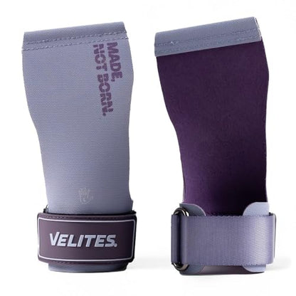 Velites - All Terrain Grips - Official Crossfit® Games Gymnastics Grips - No-Chalk Required - for All Bars & Surfaces - Includes Wristbands & Bag - color: Purple, size: X-Large