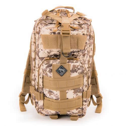 Medium Backpack with Pistol Retention System, Desert Digital, Concealed Carry Capability with MOLLE Webbing Exterior for Modular Gear Expansion - color: Desert Digital