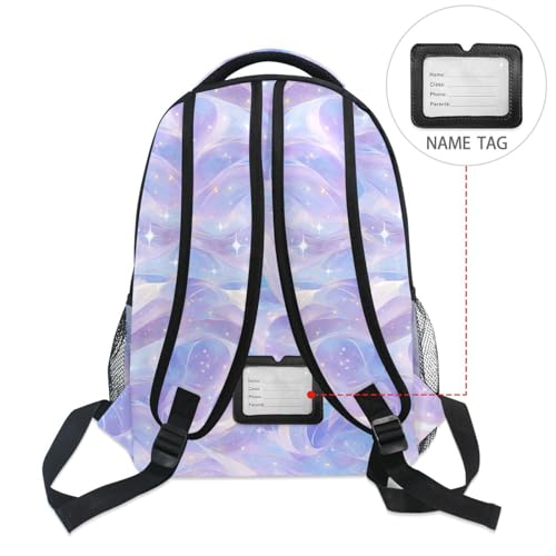 Cute Backpack for Teenager Waterproof Diaper Bag Backpack with Chest Strap Gift Men & Women Burgundy Blue Purple - color: Multicolor04