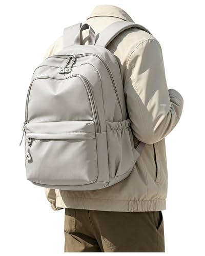 Small Grey Backpack for School Women Girls, Waterproof Bookbag Cute High School Backpack for Men Teen Boys, Lightweight Travel College Back Pack Mochilas Escolares para Casual Daypack - color: A0-grey