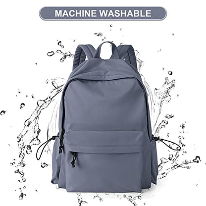 School Backpack for Girls Water Resistant High School Book Bag Simple Backpack for Teens Boys Girls, Lightweight Simple Middle School Back Pack Daypack - color: Blue-purple