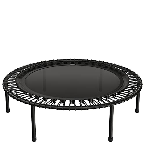 bellicon Mini Trampoline | Bungee Suspension up to 260 lbs | Indoor Fitness Rebounder for Adults | Screw-in Legs - color: Black, size: 44"