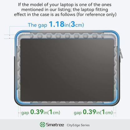 Smatree CityEdge 15.6-16 inch Laptop Sleeve for Samsung Galaxy Book5/4/3 Pro 360, Galaxy Book5/4/3 Pro, GalaxyBook4/3 Ultra, GalaxyBook4/3，Case with Accessory Pocket,Patented Super-Corner Design(CE04) - size: for 15.6-16 inch (CE04)