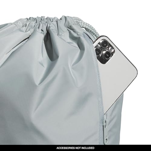 adidas Ready Sackpack – Drawstring Backpack Gym Bag, 13L - color: Wonder Sage Green/Semi Ice Tangerine Orange