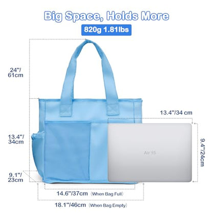 Odoland Soft Cooler Bag – Leakproof Insulated, Collapsible for Beach, Camping - color: Light Blue