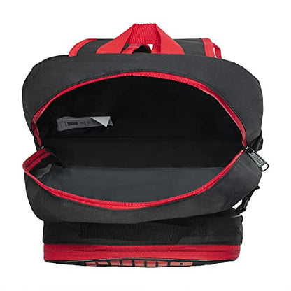 PUMA KIDS' EVERCAT BACKPACK & LUNCH KIT COMBO, Black/Red, Youth Size - color: Black/Red