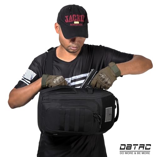 DBTAC Tactical Personal Defense EDC Bags & Packs | 10L Military Shoulder Backpack with Sling for Concealed Carry, Range, Travel, Hiking, Outdoor Sports (Black) - color: Black