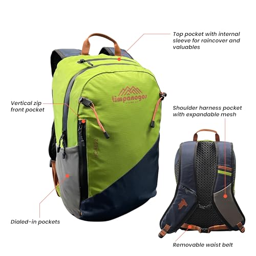 Timpanogos Elevation 22L Hiking Backpack, Lightweight Daypack for Men & Women made with Water-Resistant Ripstop Nylon, Hydration Compatible comes with Ergonomic Straps for Camping and Travel (Moab) - color: Moab