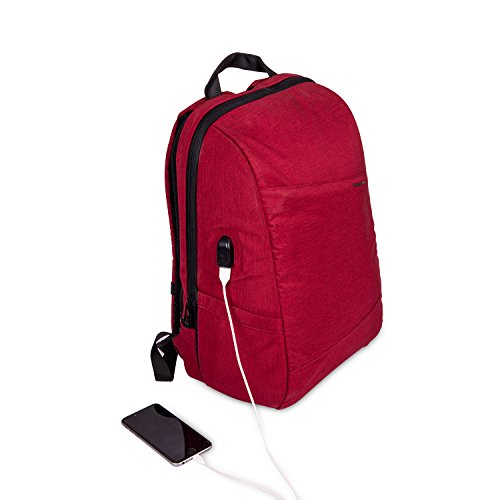 Rocktraveler RTL17RD Leisure Anti-theft Backpack Lap Top Bag, Red