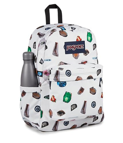 JanSport SuperBreak Plus Backpack with Padded 15-inch Laptop Sleeve and Integrated Bottle Pocket - Spacious and Durable Daypack for Work and Travel - Collected Collage - color: Collected Collage