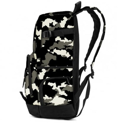 rickyh style School Backpack Travel Bag for Men & Women Lightweight College Back Pack with Laptop Compartmen - color: 04heibai