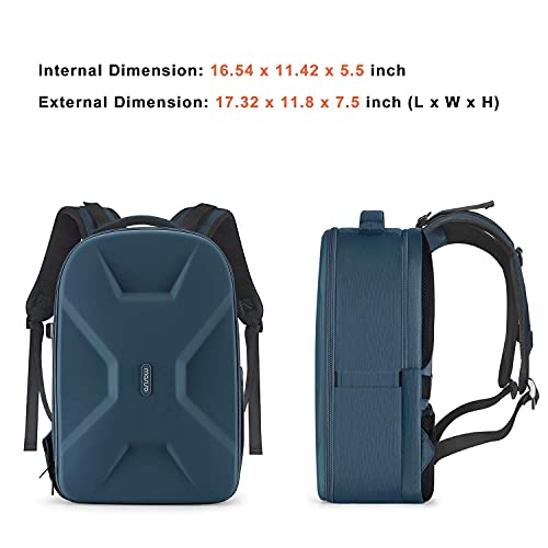 MOSISO Camera Backpack, DSLR/SLR/Mirrorless Photography Camera Bag 15-16 inch Waterproof Hardshell Case with Tripod Holder&Laptop Compartment Compatible with Canon/Nikon/Sony, Deep Teal - color: Deep Teal