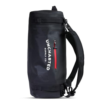 Uncharted Supply Co. The Vault Waterproof Duffel Bag - Airtight bag with Backpack Straps, Carry-On Size, Perfect for travel, boating, camping, recreation. (Black, 45L) - color: Black, size: 45L
