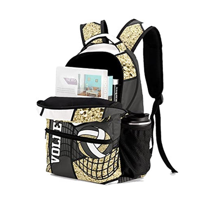 Personalized Sport Volleyball Print Multifuction Backpack with Name Text for Women Men Gift - color: Backpack 22