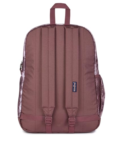 JanSport Cross Town Plus Backpack - Large Main Compartment, Side Water Bottle Pocket, 15-Inch Padded Laptop Sleeve - Ice Dye - color: Ice Dye Mahogany Haze/White